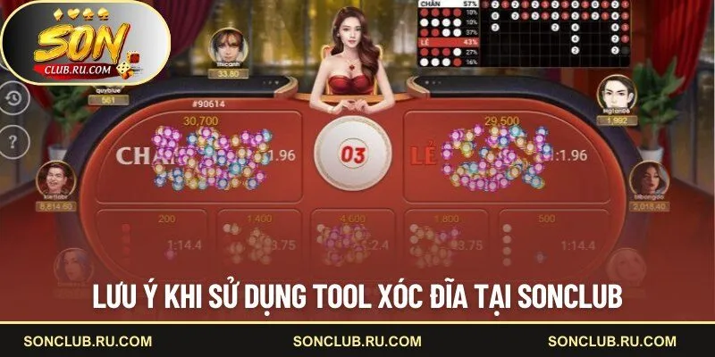 Lưu ý khi sử dụng tool xóc đĩa tại SONCLUB